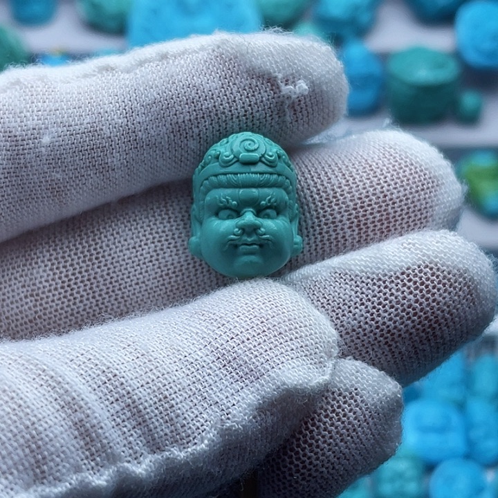 未镶嵌绿松石珠宝奇石卡18-14-14