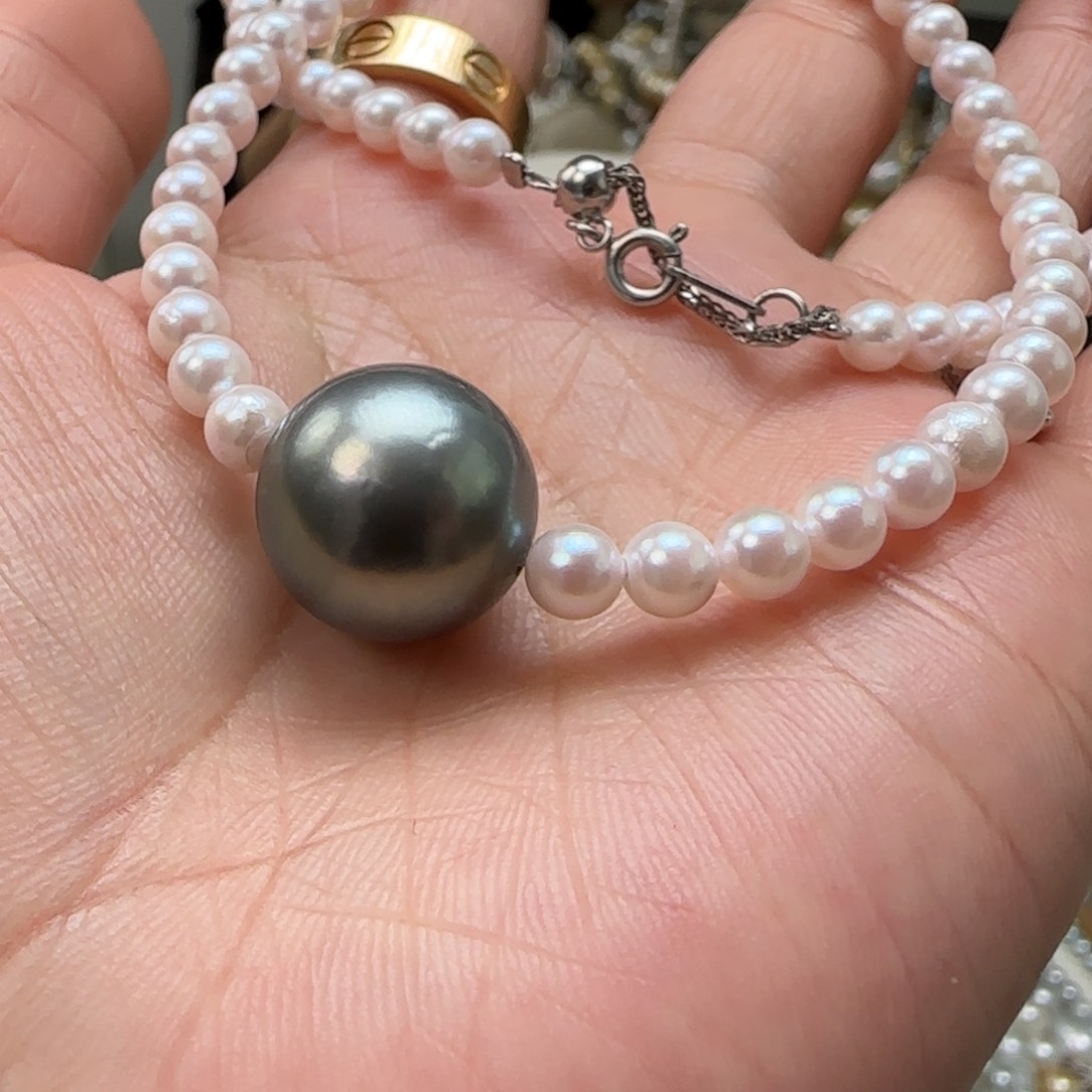 海水珍珠颈饰银S925镶嵌
