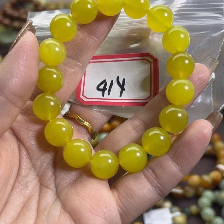 玲***蛇纹石玉未镶嵌手链