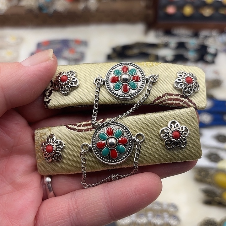 蒙古元素发卡一对