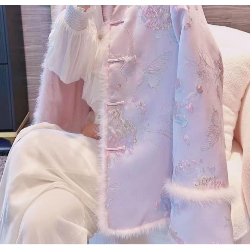 复古时髦中国风盘扣国风女装秋冬新款2024D6263——小也