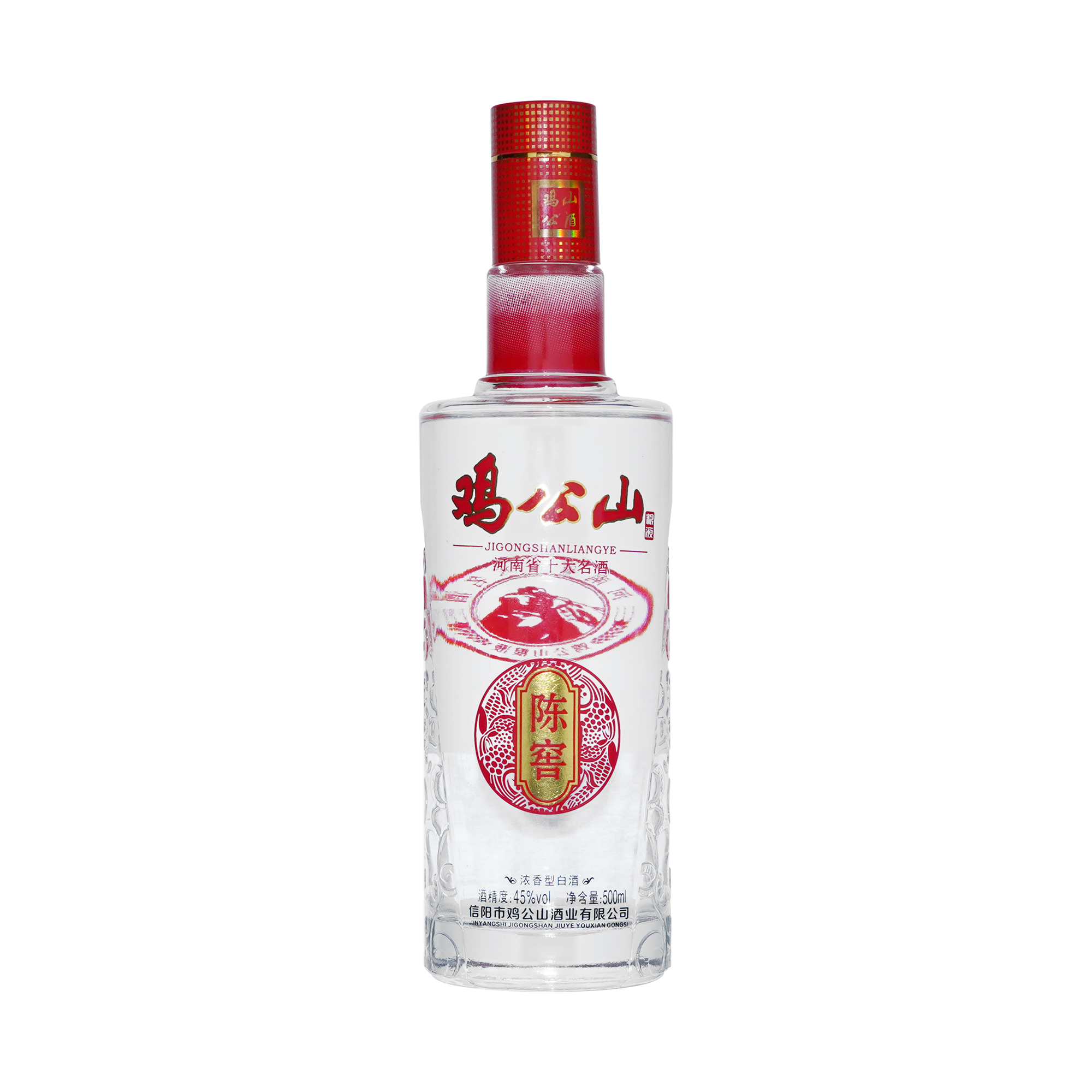 JI GONG SHAN/鸡公山白酒浓香型粮液老陈窖粮食酒45度500ML
