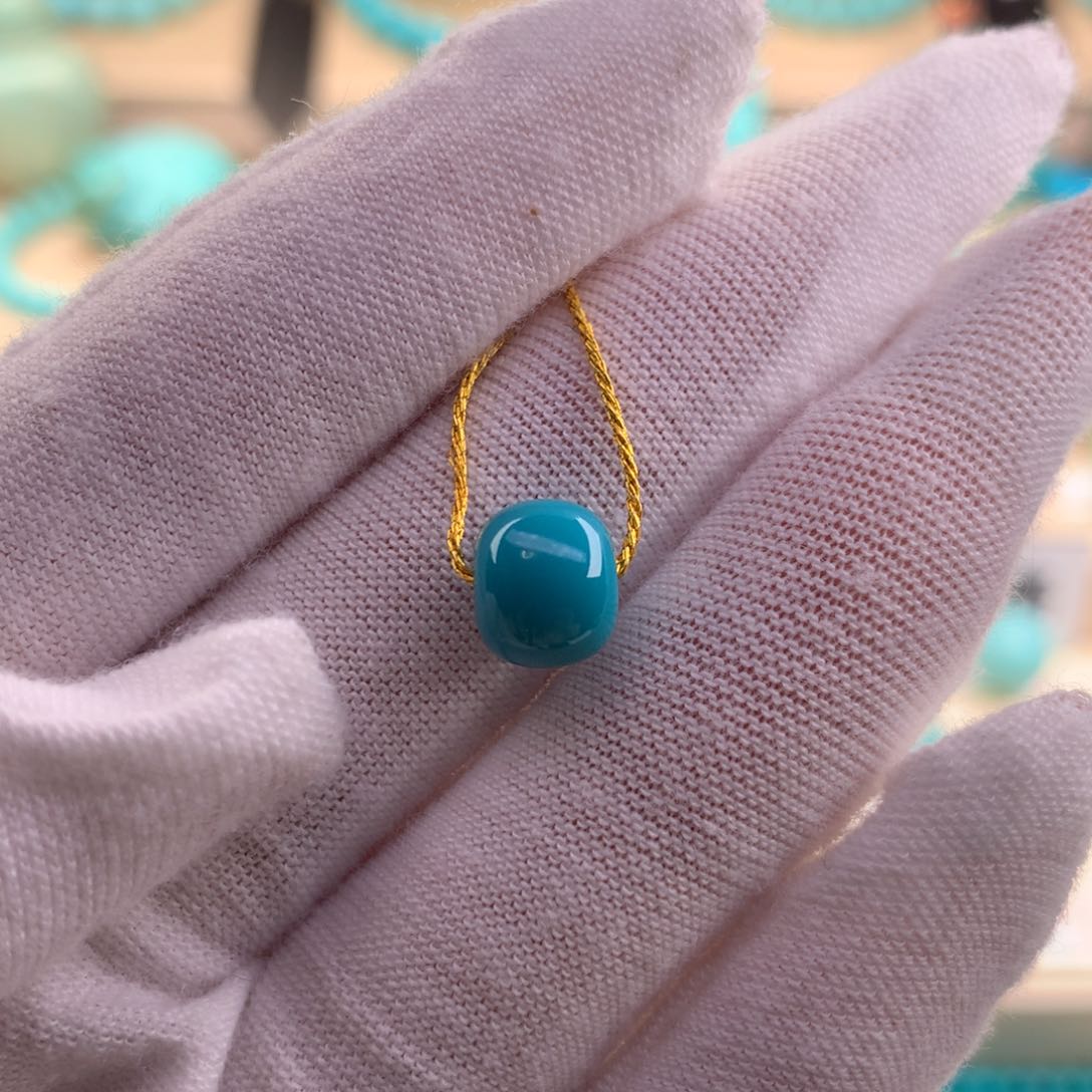 绿松石珠宝奇石未镶嵌8.4×7.2