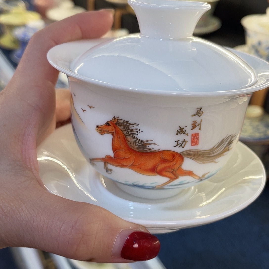 陶景德陶瓷盖碗茶具