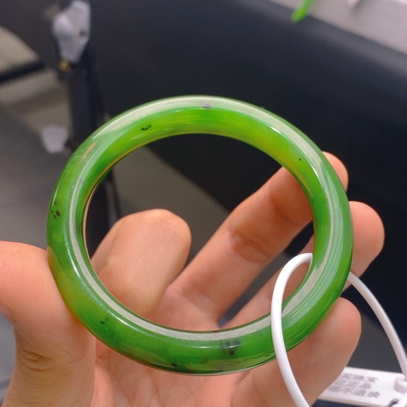 【闪购商品】和田玉（碧玉）手镯未镶嵌小*52