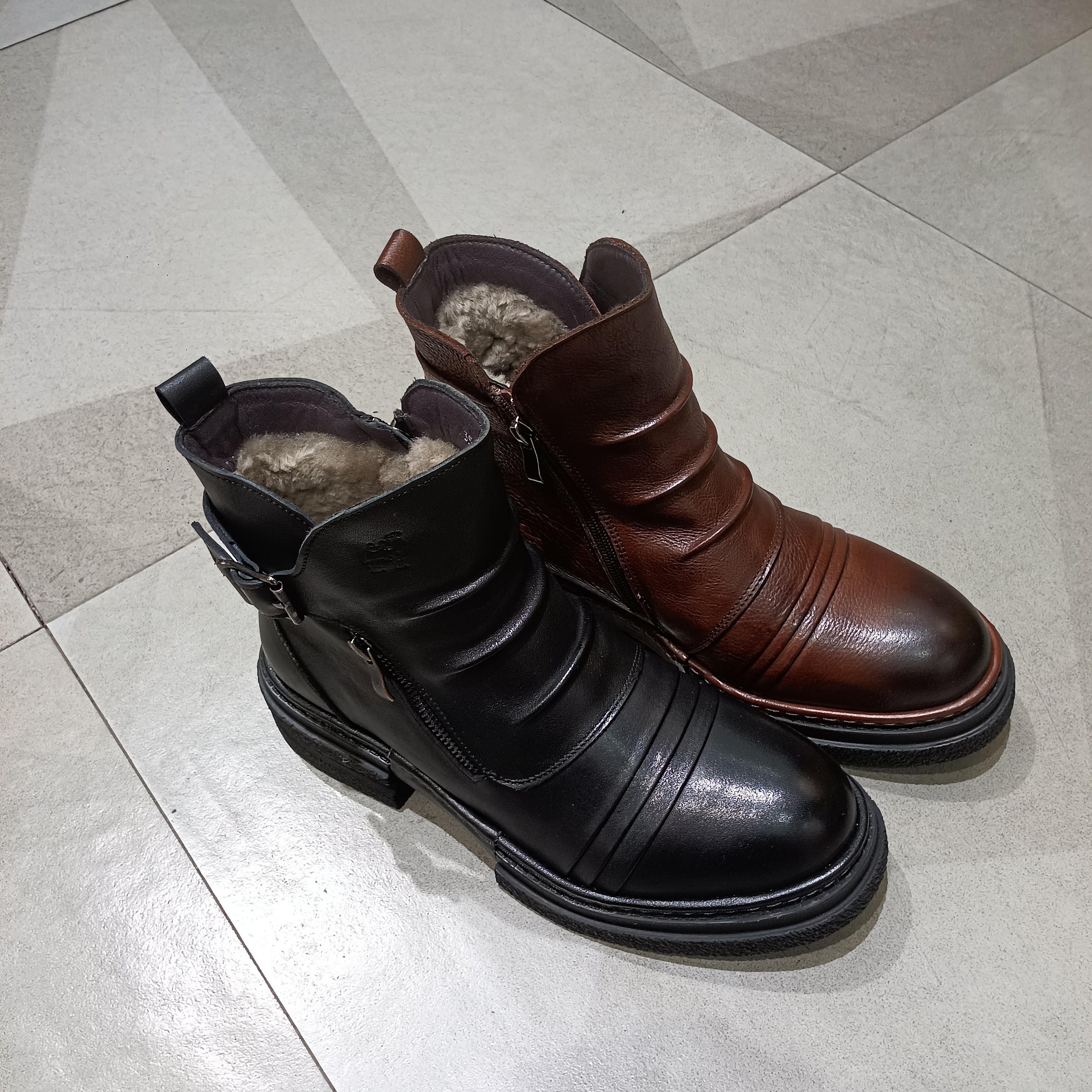 新疆小代皮鞋，男士棉鞋75151