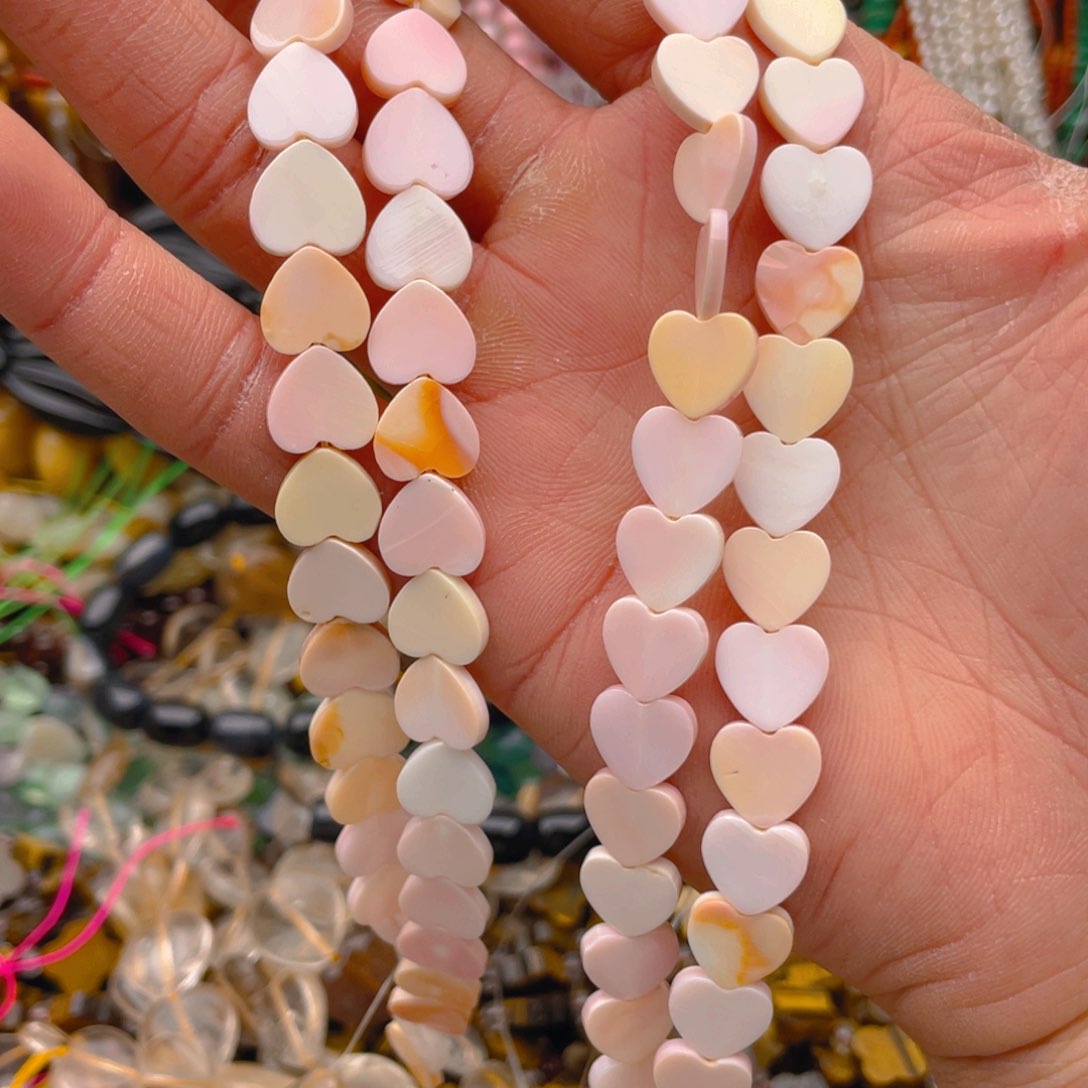 玛瑙/玉髓珠宝半成品未镶嵌女王，贝爱心1条卡10