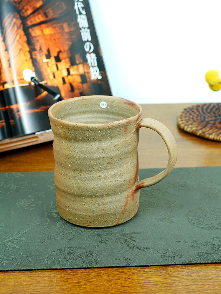 伊禾集物 日本备前烧匠人 原田圭二大马克杯 绯鞠杯 851#