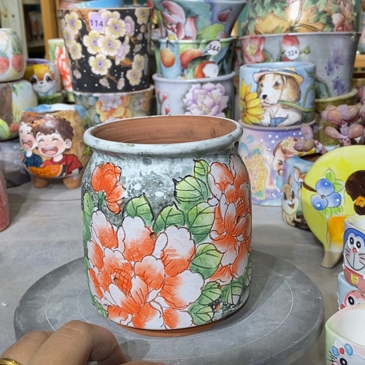 红陶景德镇艺术手绘作品