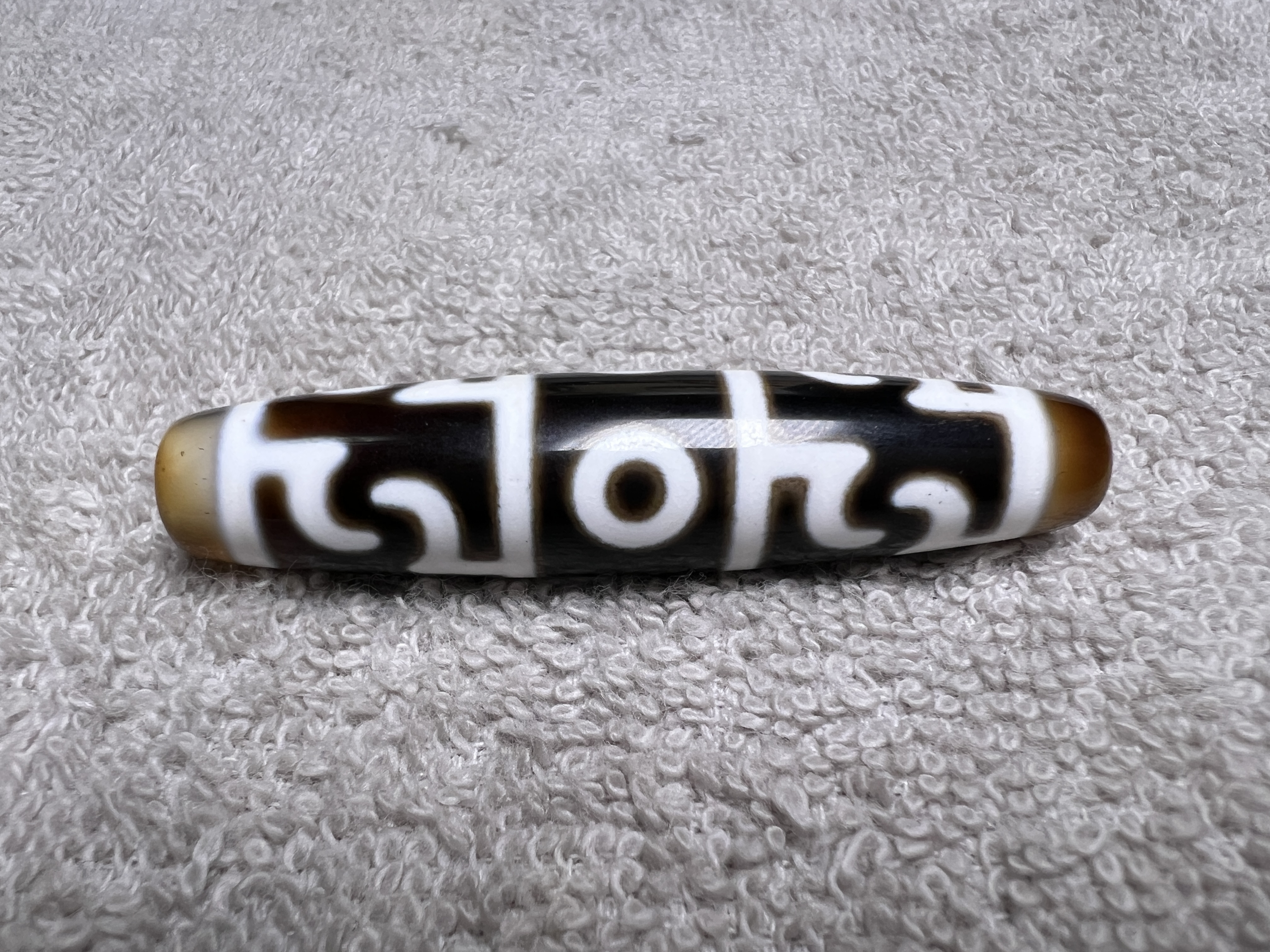 11号莲师三眼，白芯渗透，品相完美，男女锁骨颈饰57.5*12.5+