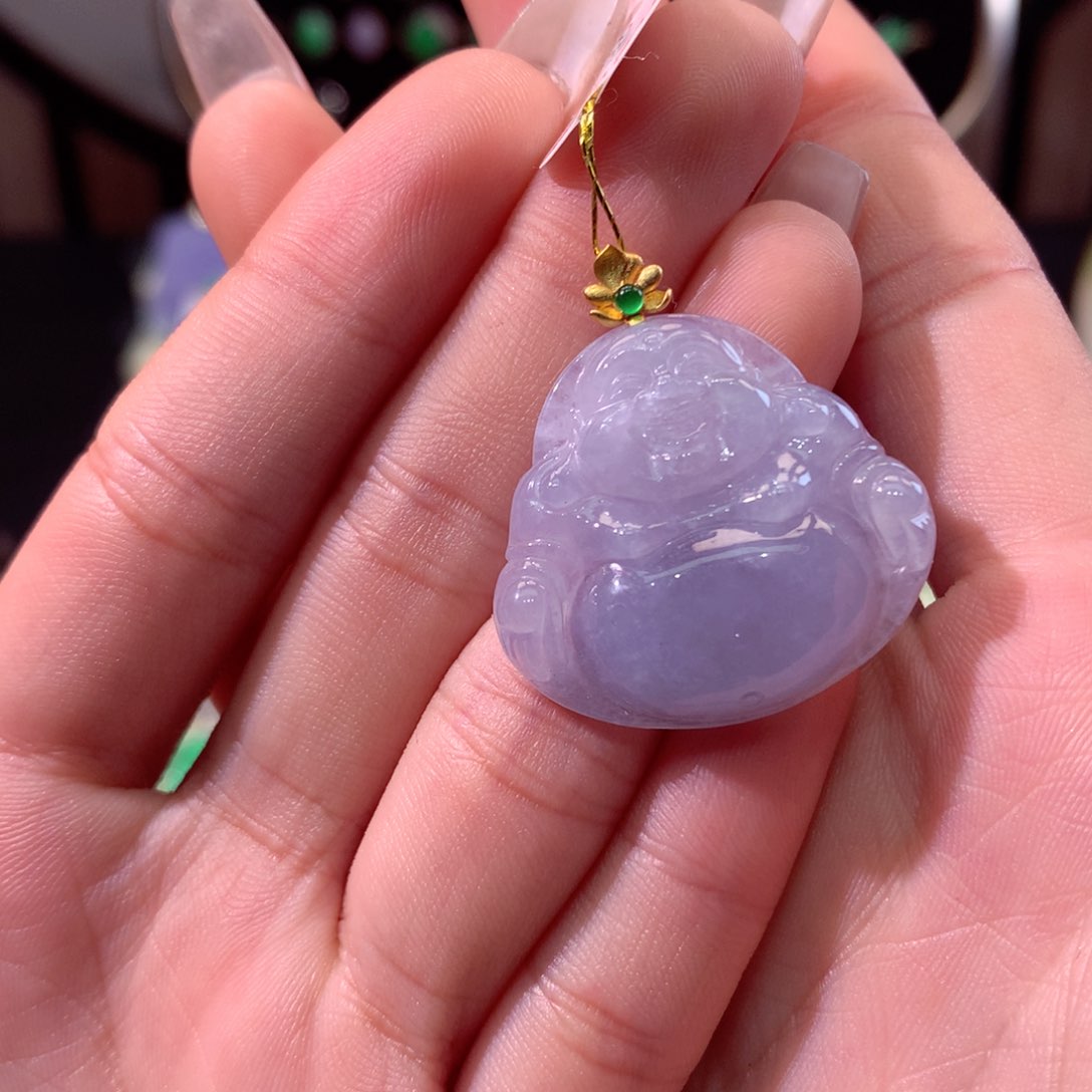 翡翠颈饰18K金镶嵌翡翠