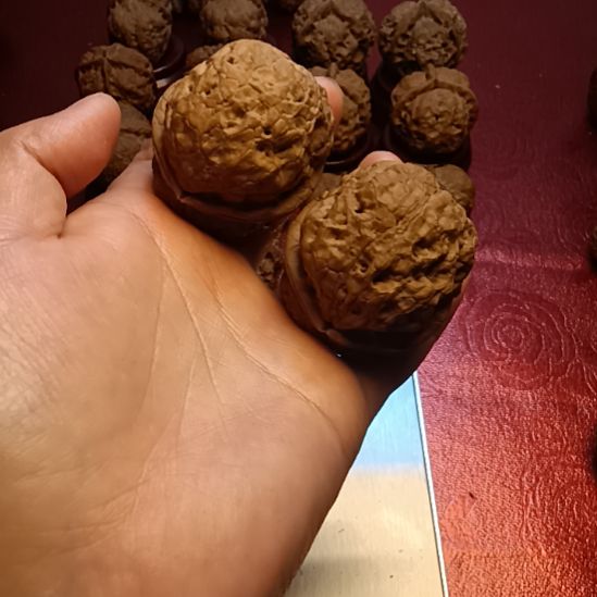 文玩核桃把件两棱蛤蟆头3号