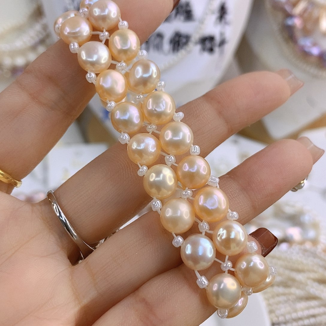 淡水珍珠手绳合金