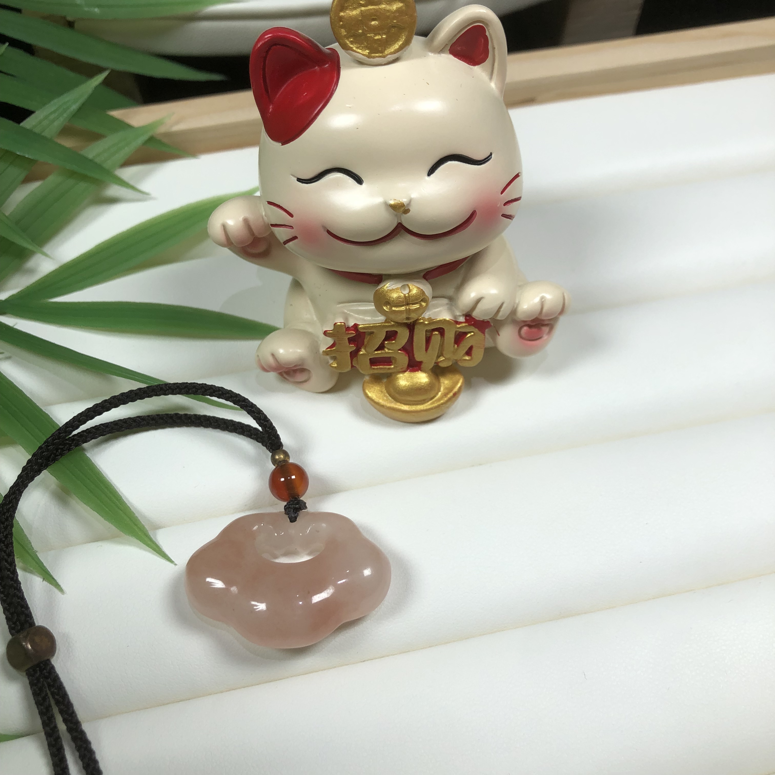 天然金丝玉桃花酿祥云锁时尚百搭冰糯温润多样性发货拍一发一