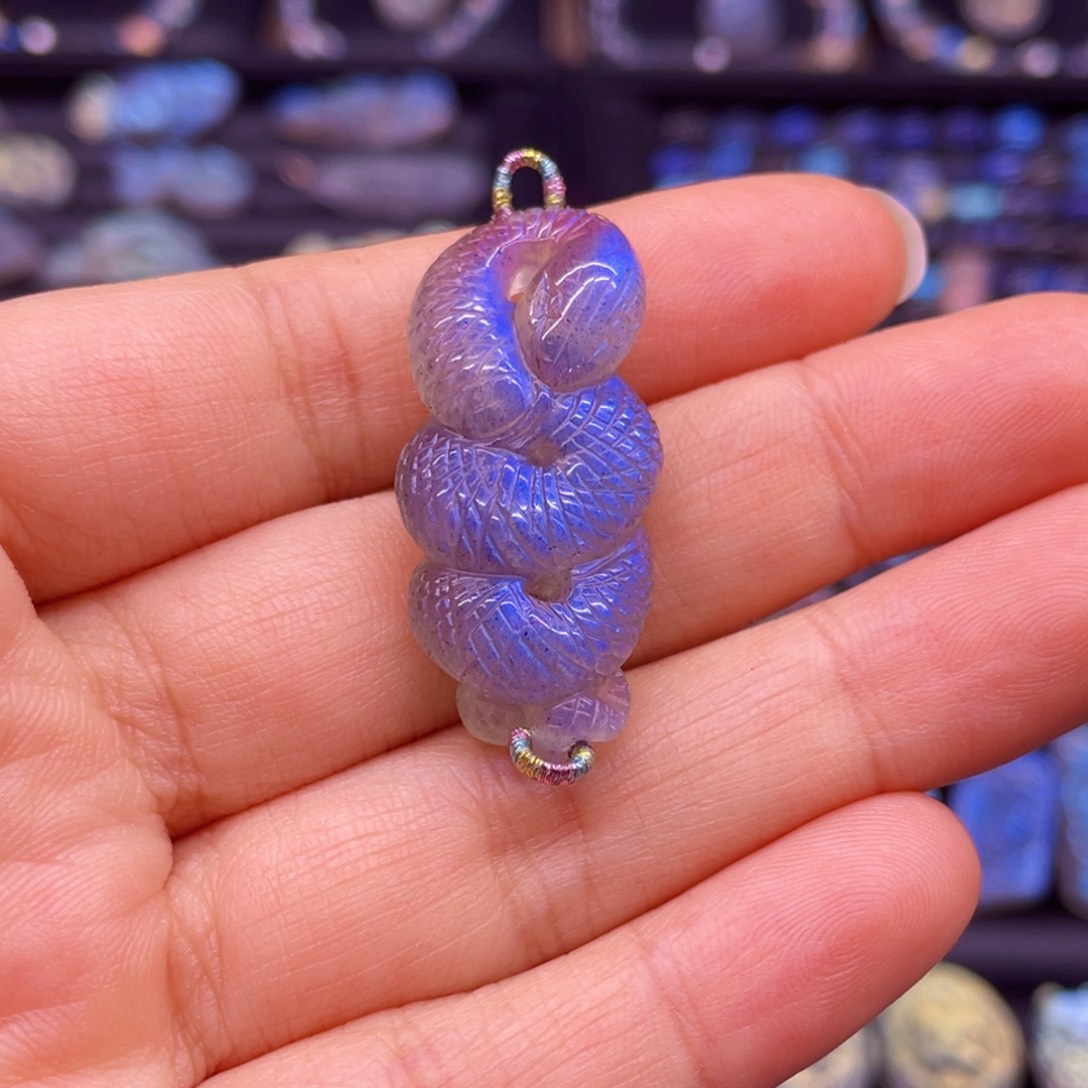 长石裸石汐**?手工线圈小蛇