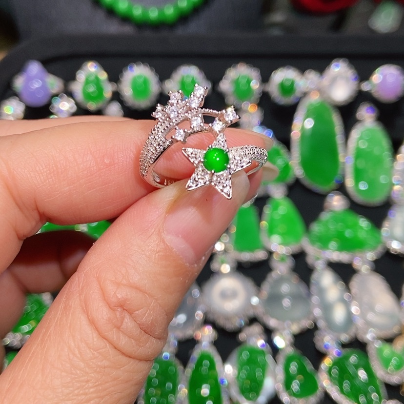 【闪购商品】翡翠戒指未镶嵌天然翡翠