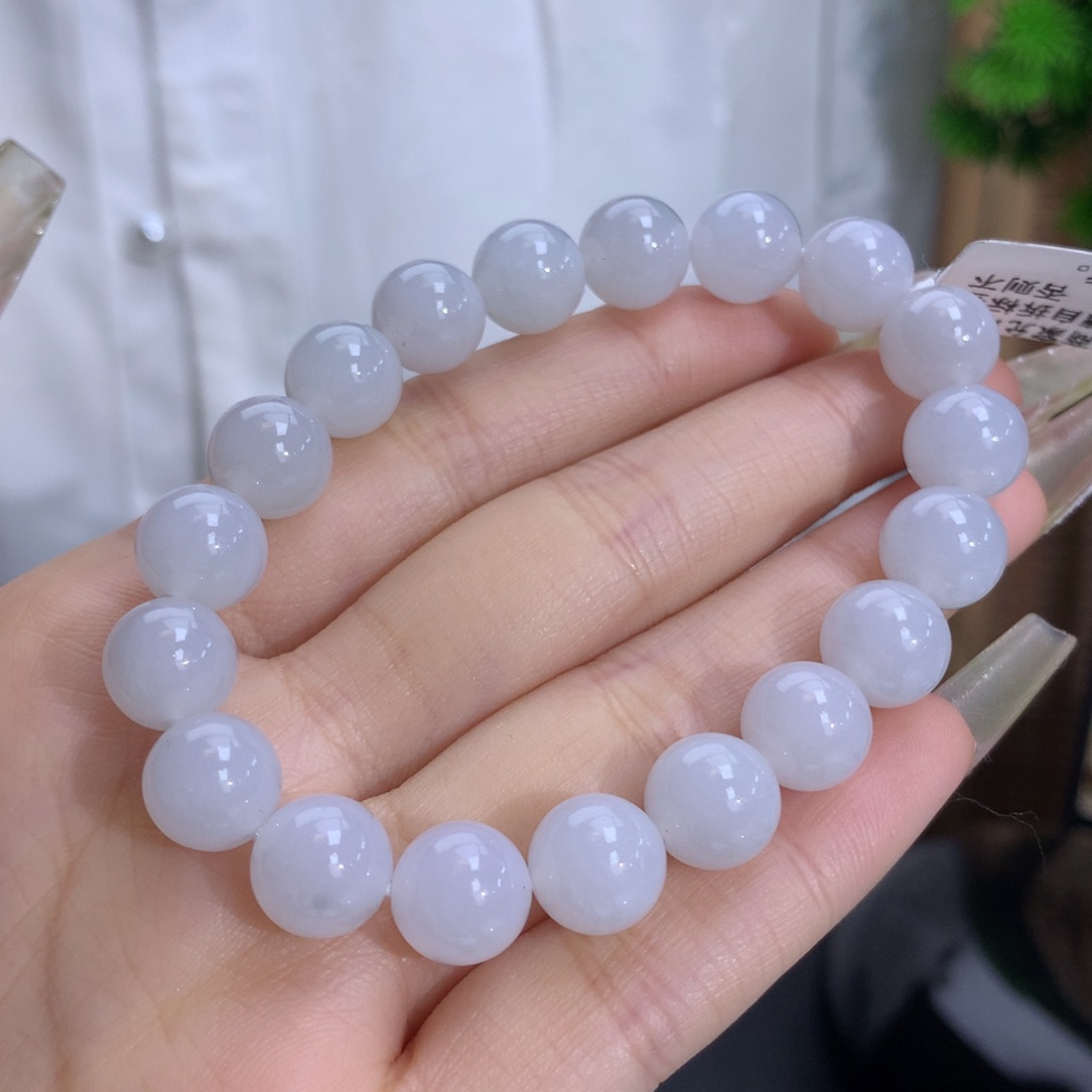 翡翠手链未镶嵌卡10冰润白月光