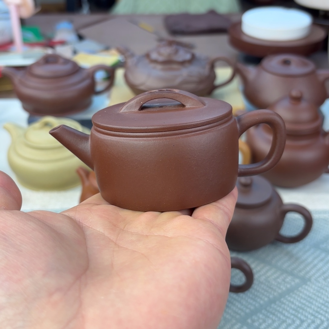 紫砂茶壶微瑕 汉瓦 紫泥 120cc
