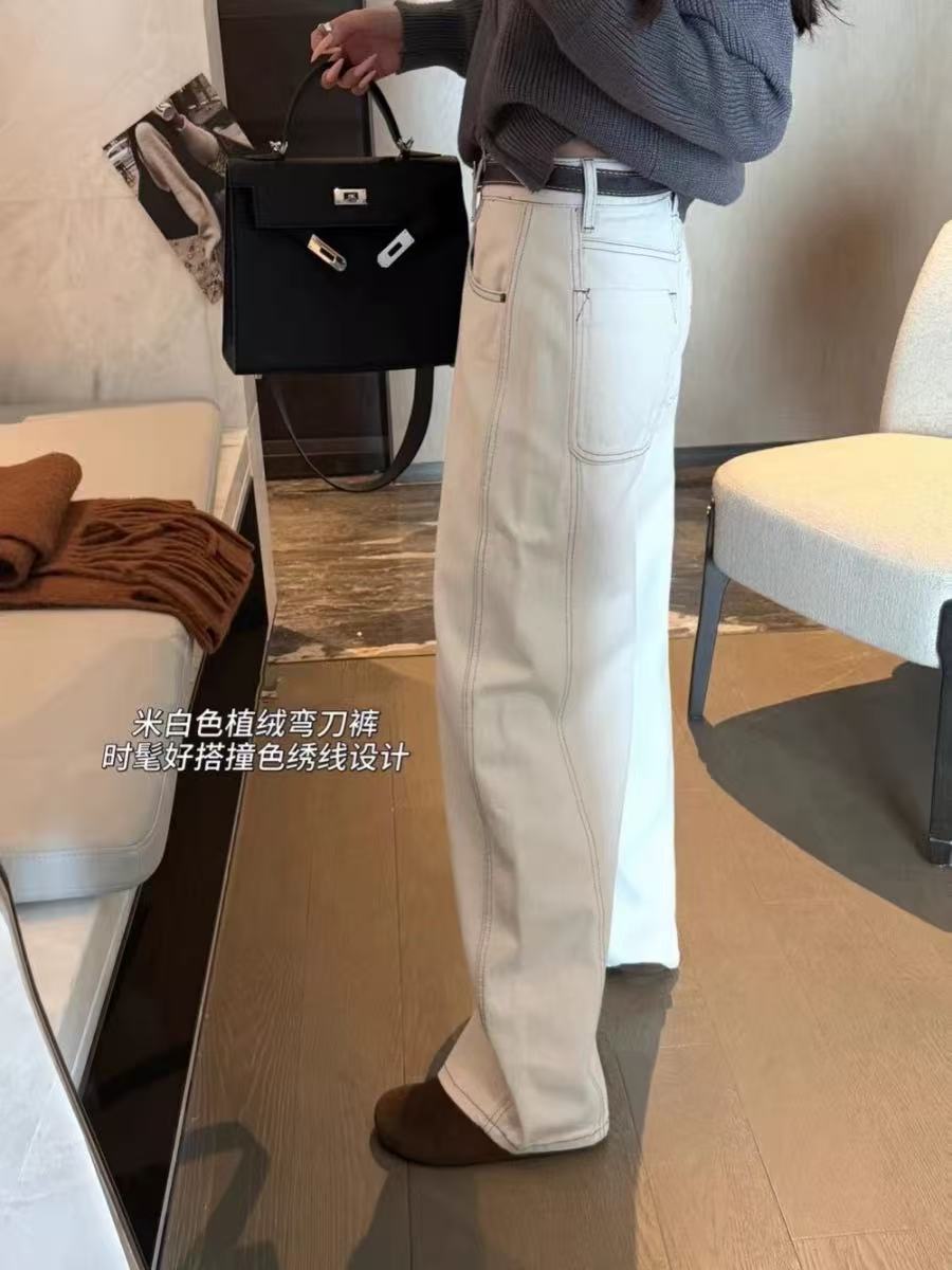 【福星高照】 2025新款韩版百搭显瘦阔腿奶奶裤
