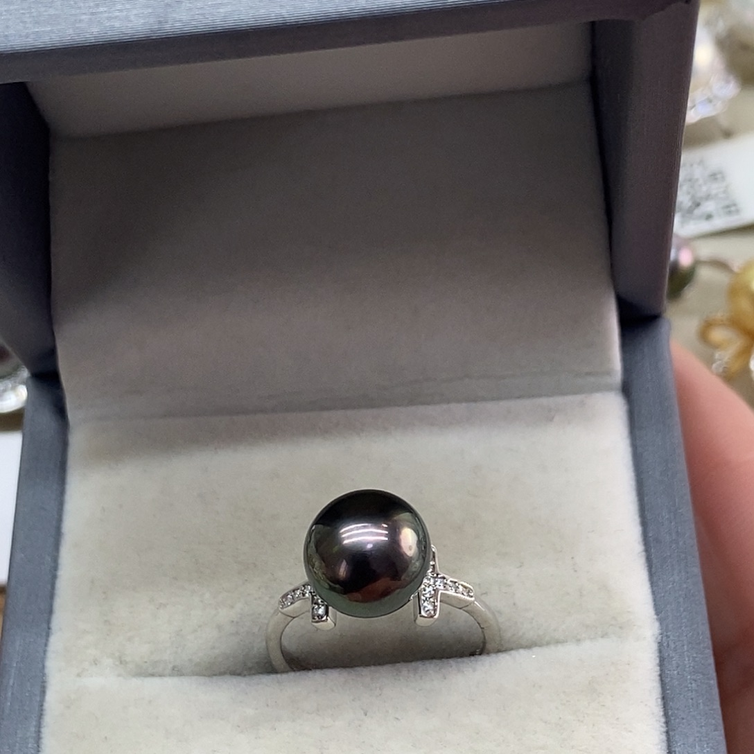 海水珍珠戒指银S925镶嵌