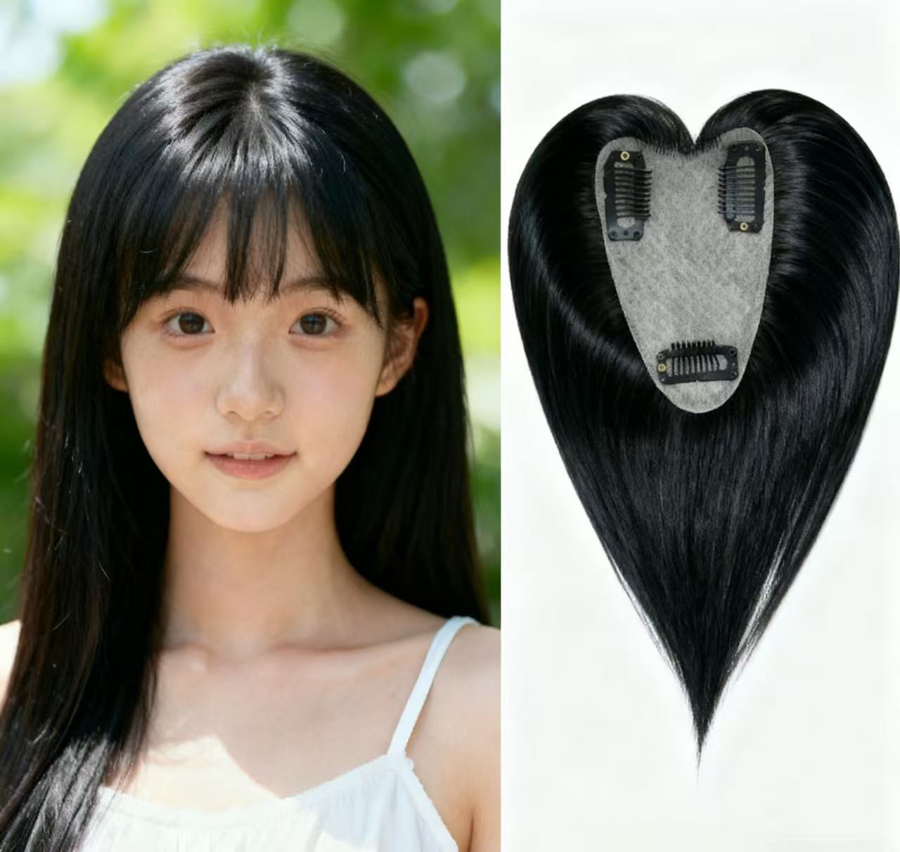 ddd透气仿真头皮“真假难辨”，遮盖白发补发量全真人发v