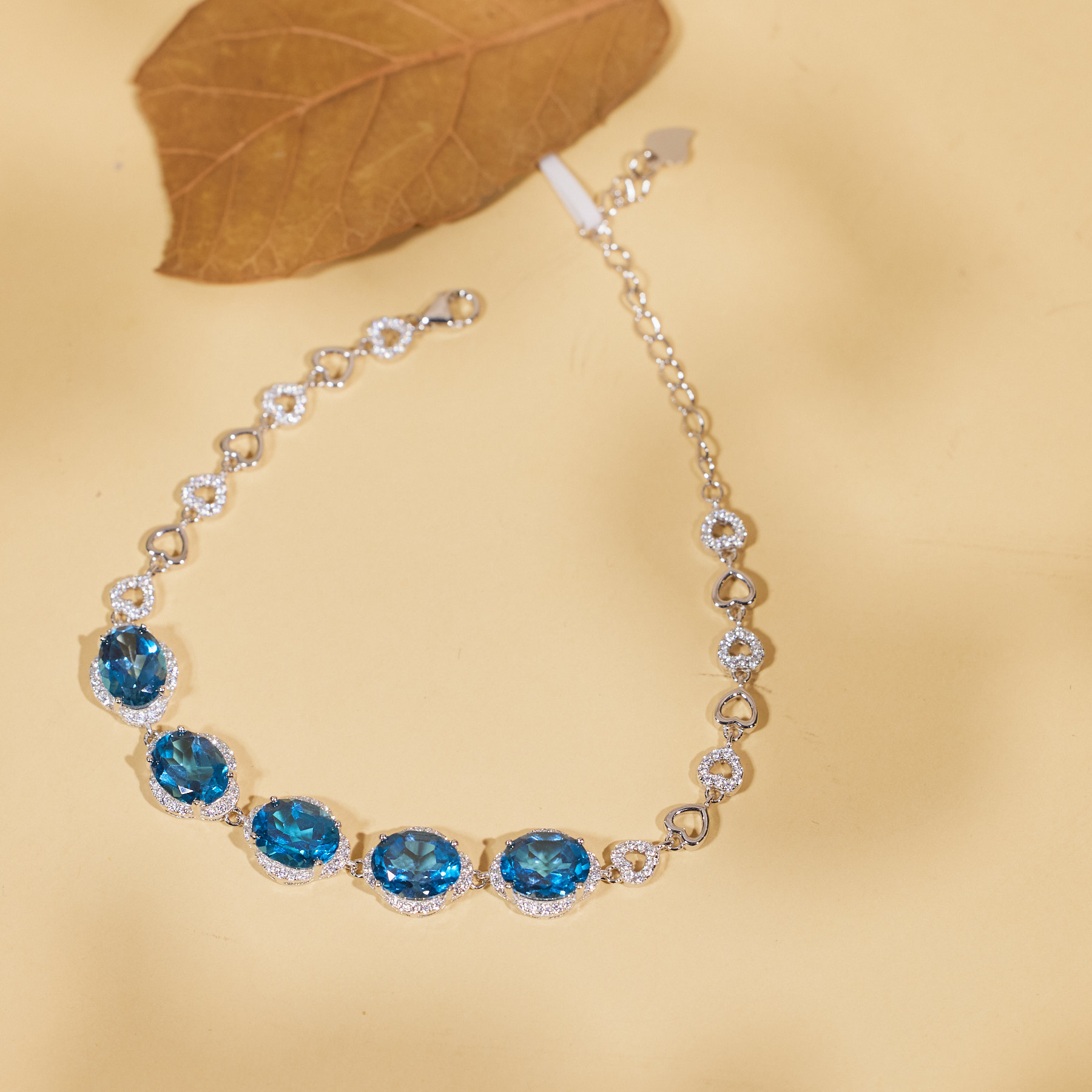 【歪歪】*托帕石手链*925镶嵌N4930