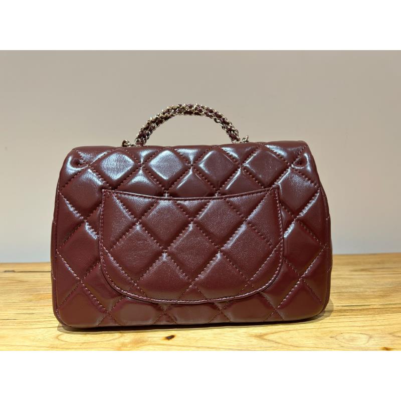 HIRMRIS手工真皮包550667-安可拉红 旋转手柄大25