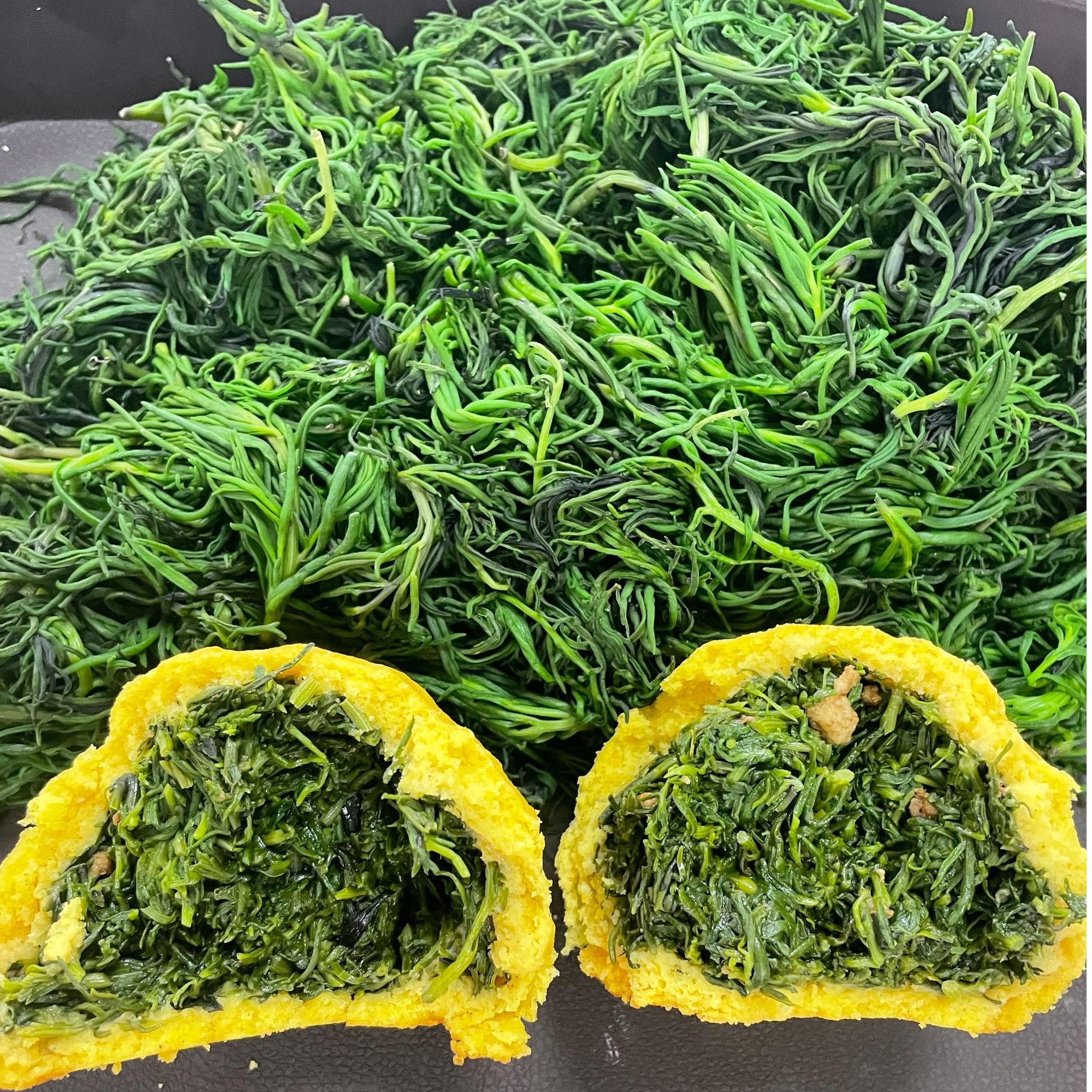 菜团子（4味野菜）（黄须菜、荠菜、野菜（万年青）、长寿菜）各2个/共8个/赠2个贴饼子/共1540g