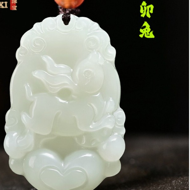 天然立体十二生肖属相  兔吊坠D304