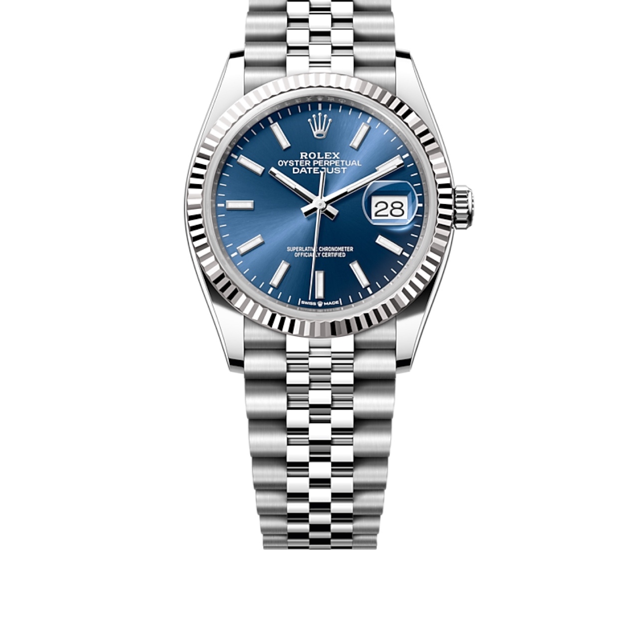 全新未使用 Rolex/劳力士 劳力士日志型 36 蚝式白色黄金及蚝式