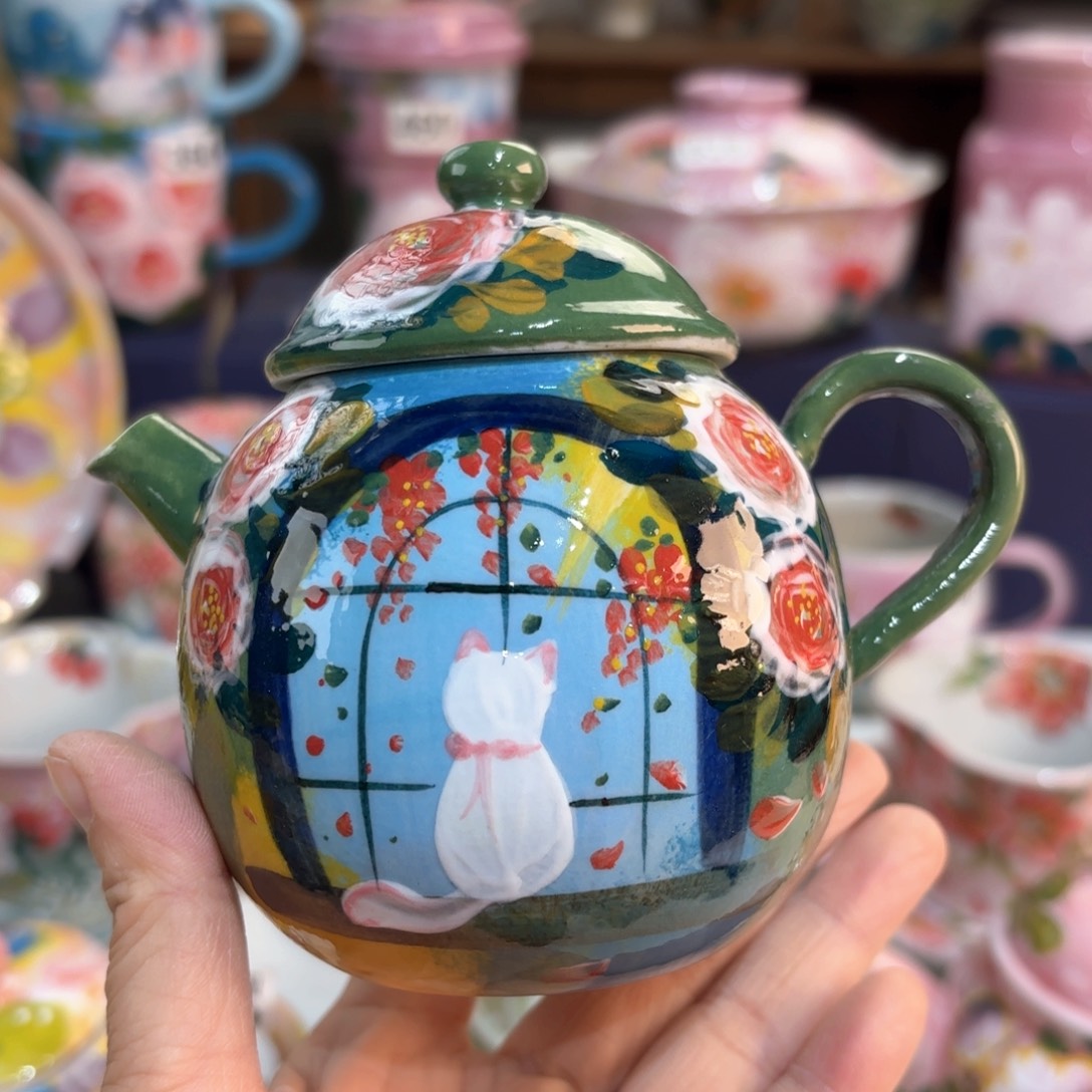 芹***菜景德镇手绘高温釉下彩陶瓷茶具