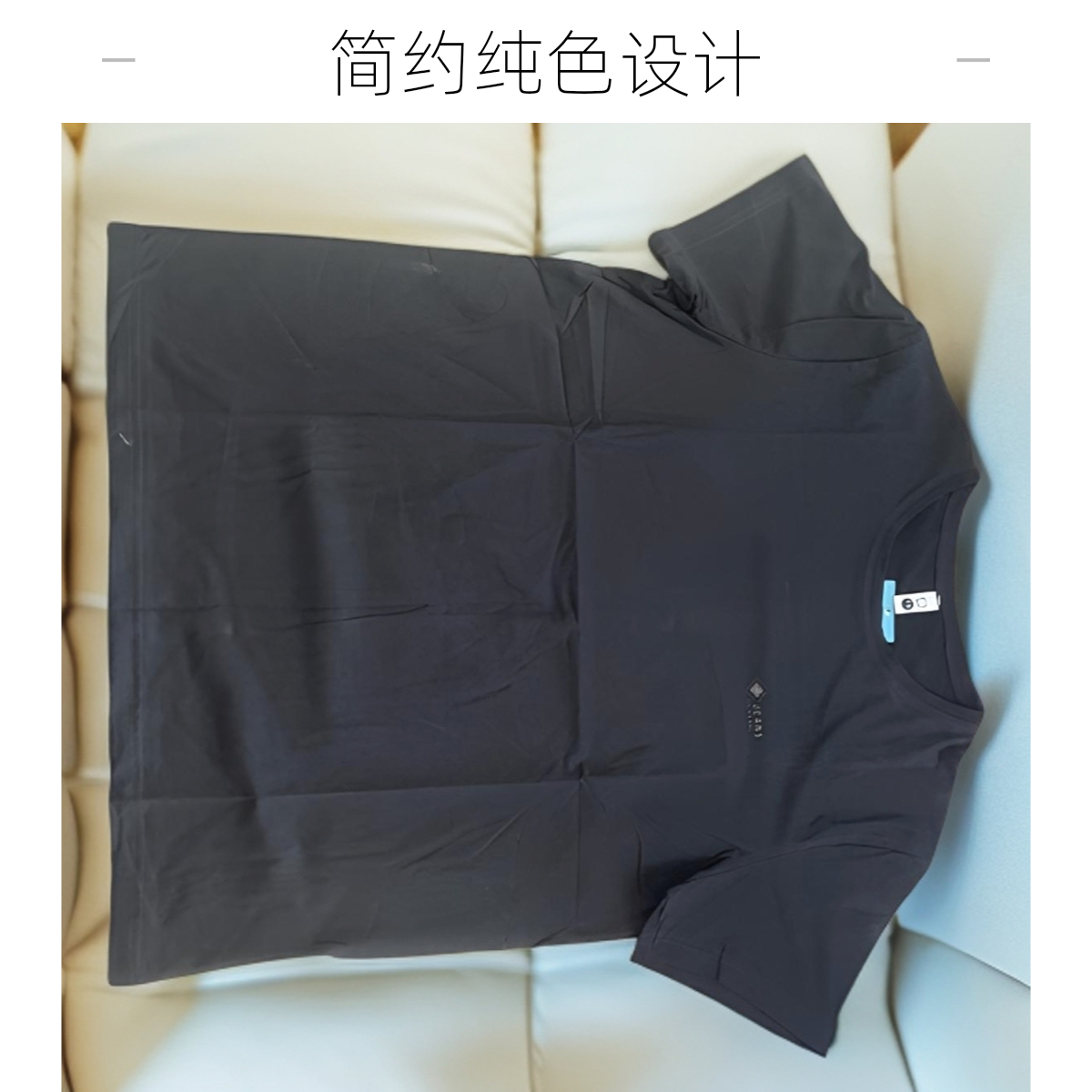 夏季常规短袖合身型日常圆领T恤户外黑色休闲男款