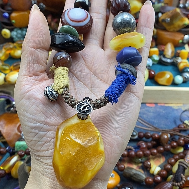 蜜蜡未镶嵌项链项链