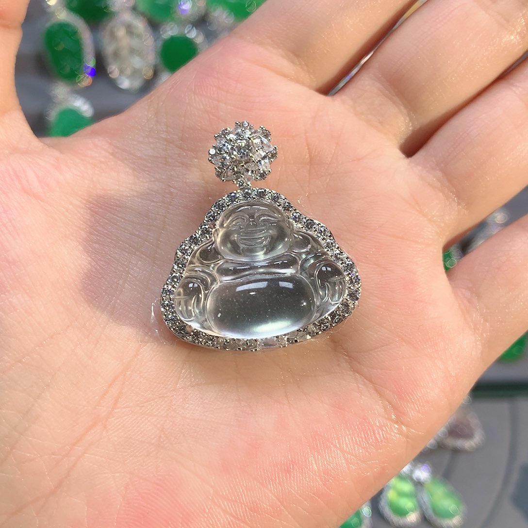 石英质玉颈饰银S925镶嵌