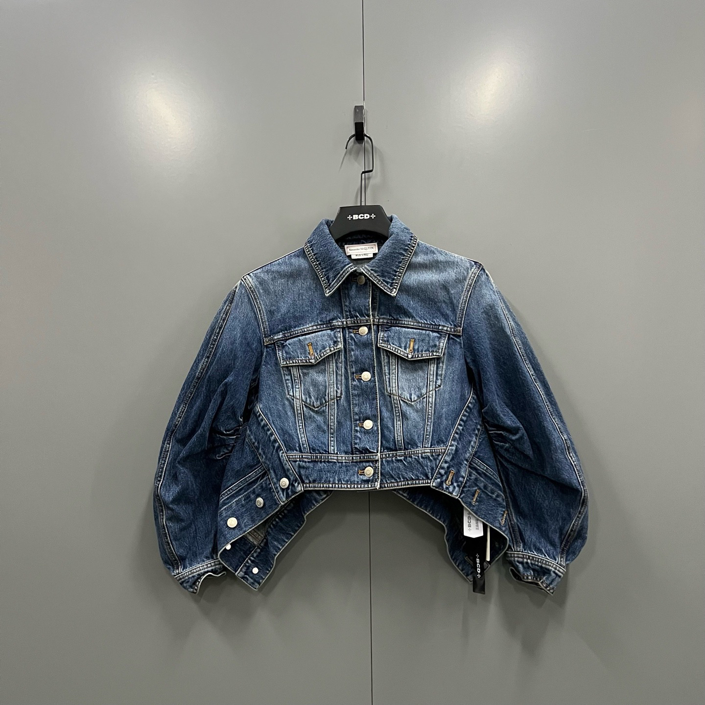 95新 Alexander McQueen/亚历山大·麦昆 tt2 牛仔外套40码/020030
