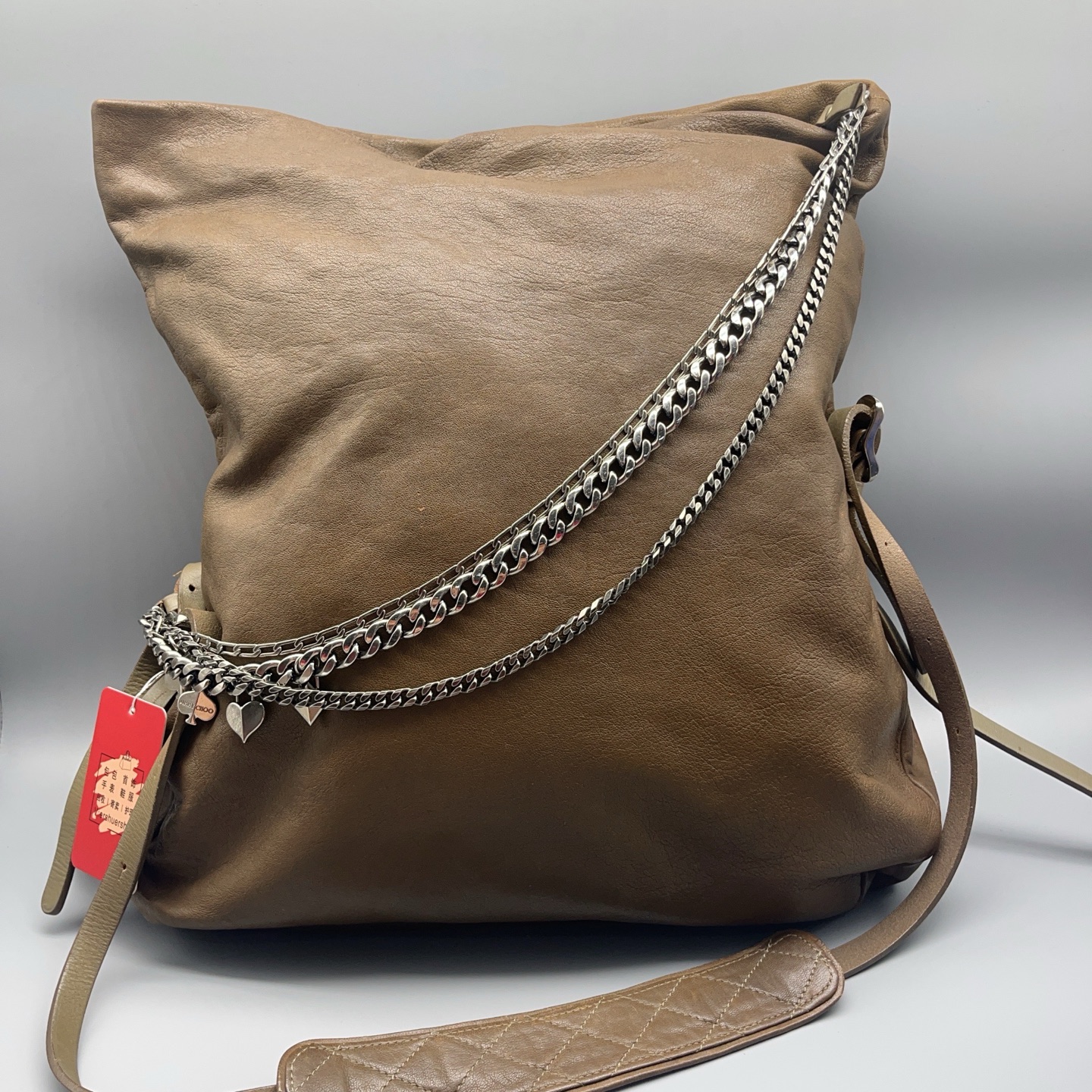 95新 Marc Jacobs/莫杰  周仰杰 棕色托特包 1562 9639 