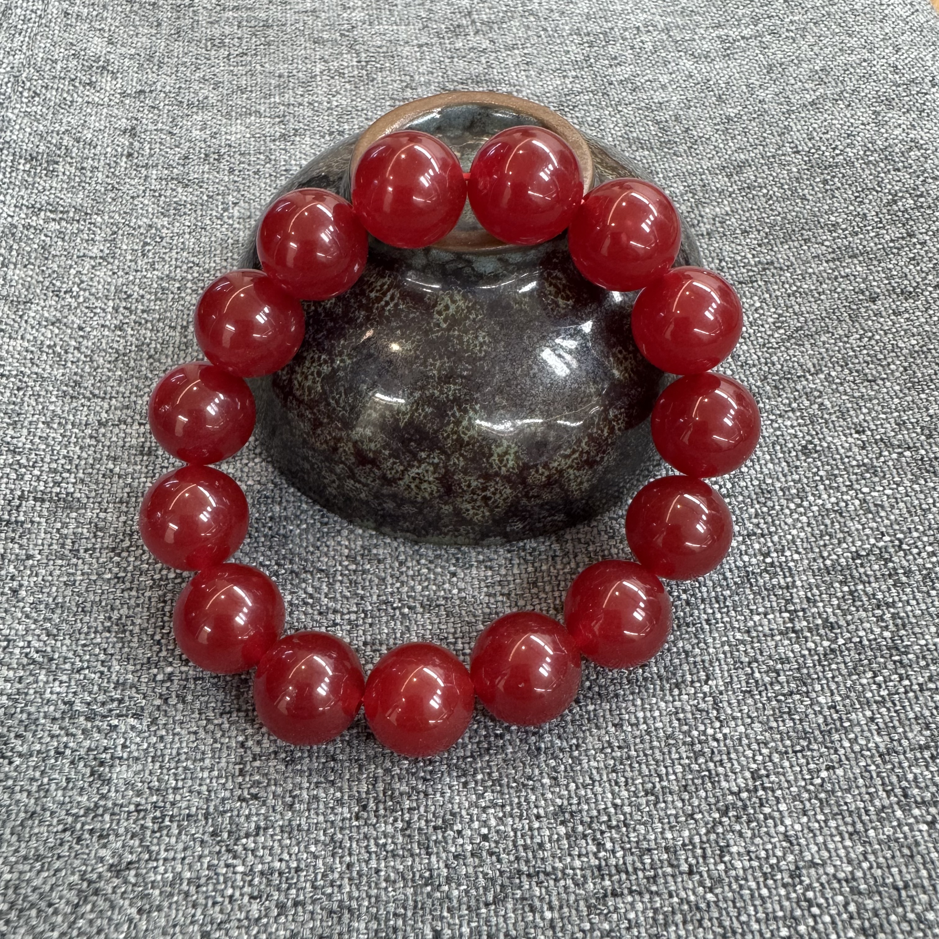 卡14冰红玛瑙手串