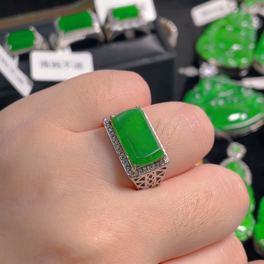 翡翠银S925镶嵌吊坠(不含链)