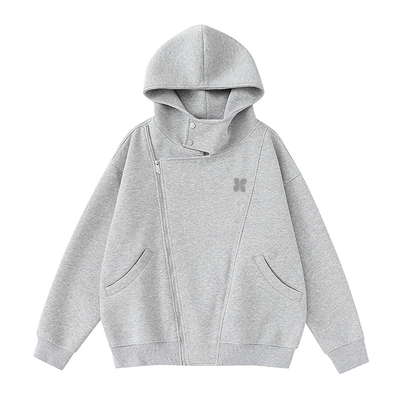 jtrt潮牌高街复古连帽拉链开衫卫衣男女秋冬季小众设计高级感外套