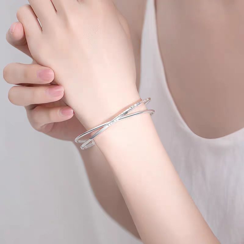 足银银制品 14号  双圈手镯  