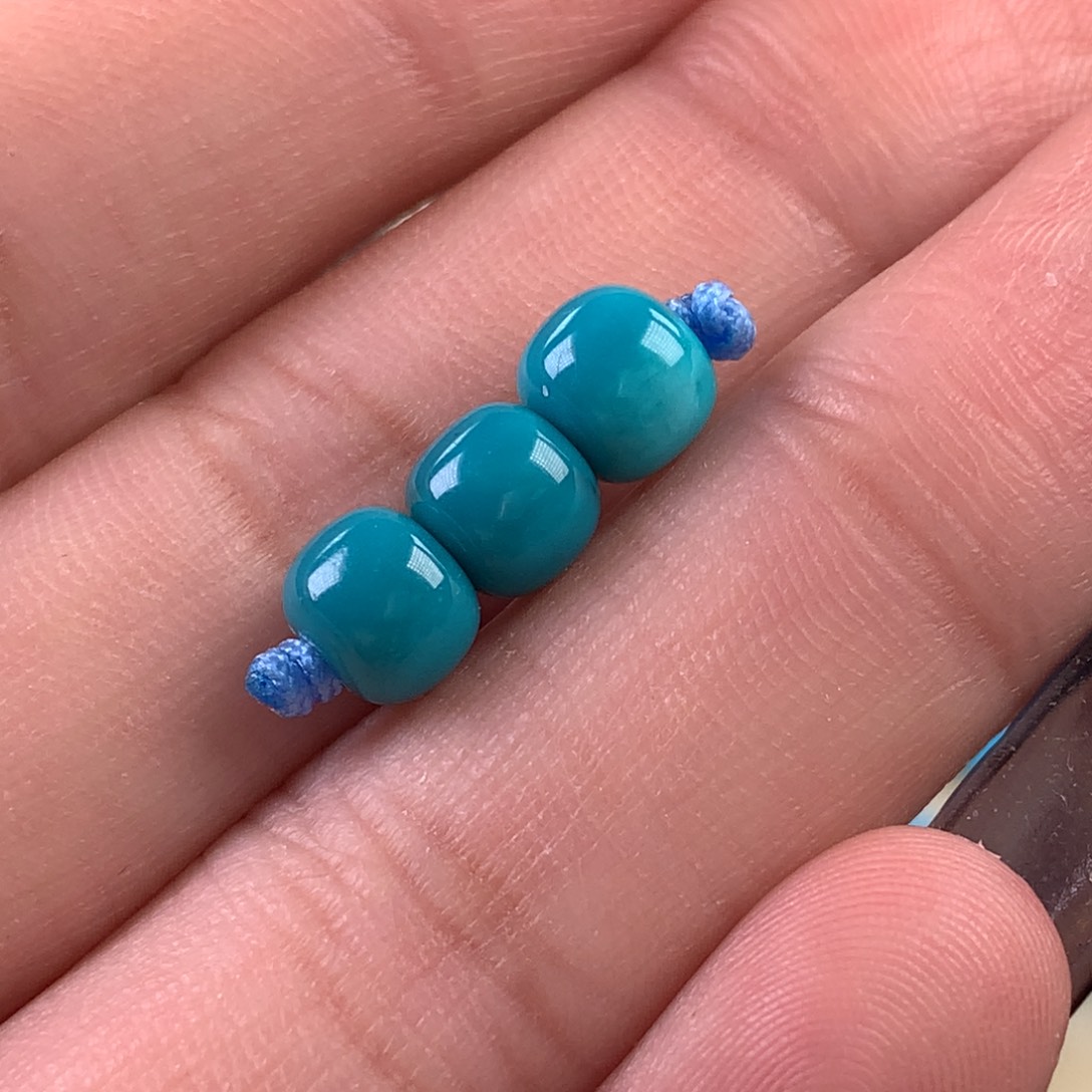 绿松石未镶嵌珠宝奇石6.3-6.1mm