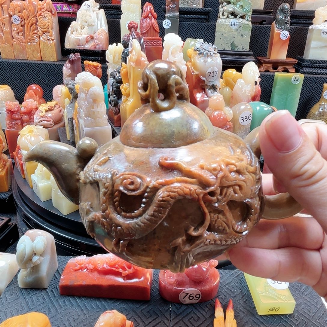 寿山石其他龙腾四海