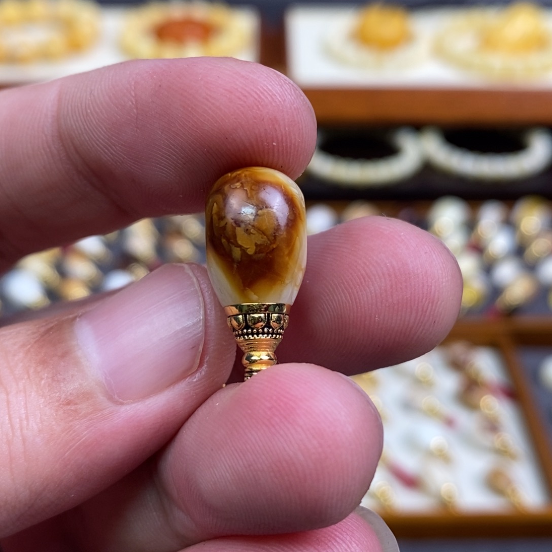 f***t蜜蜡未镶嵌裸石配饰三通