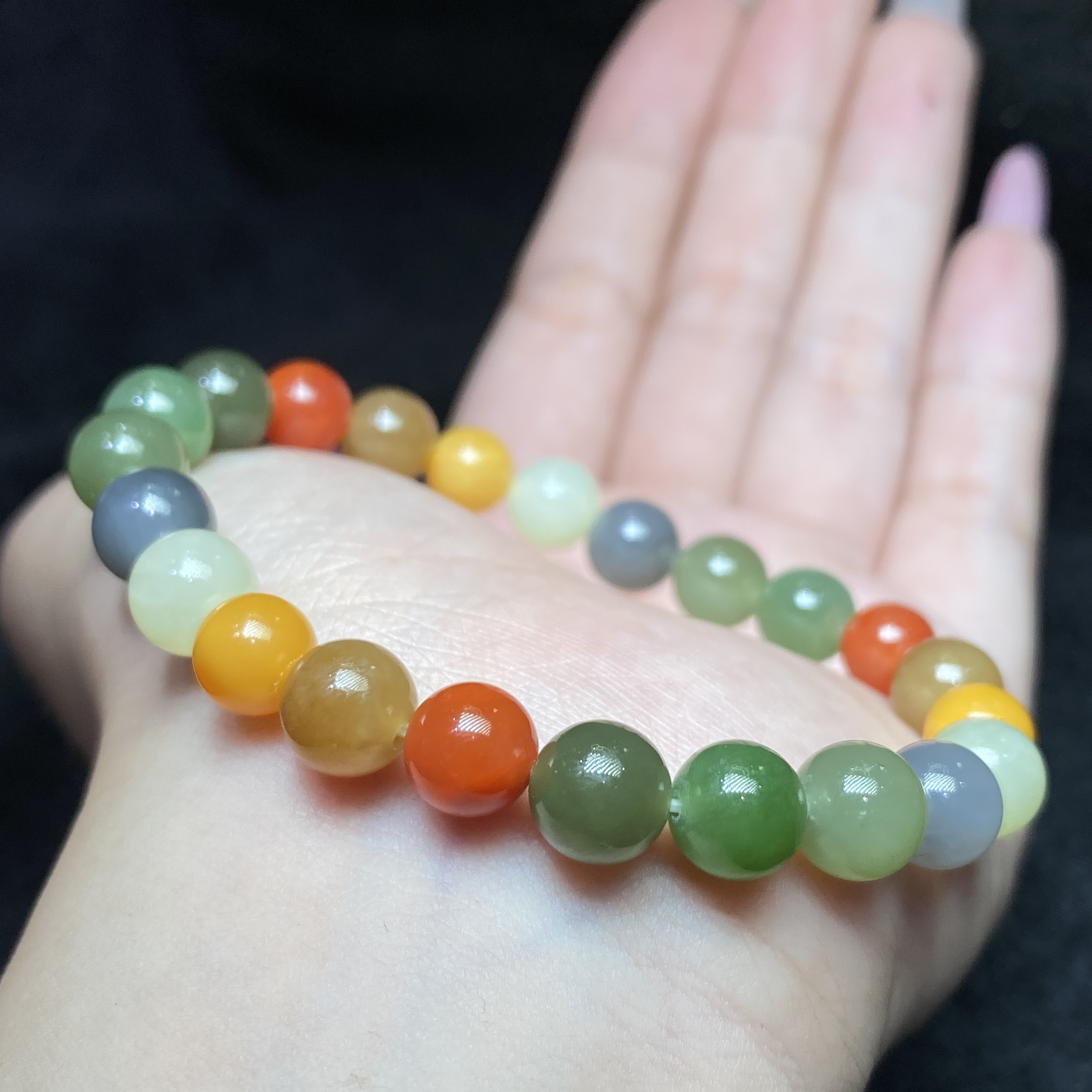 【小北好物】和田玉DIY单圈手串约7mm+【多样性发一件】QH08X736