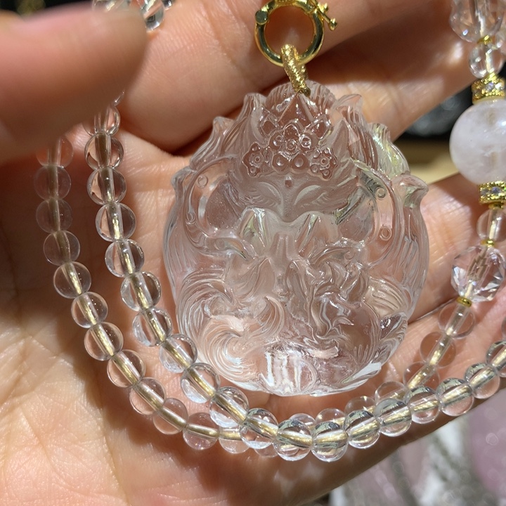 水晶颈饰未镶嵌天然