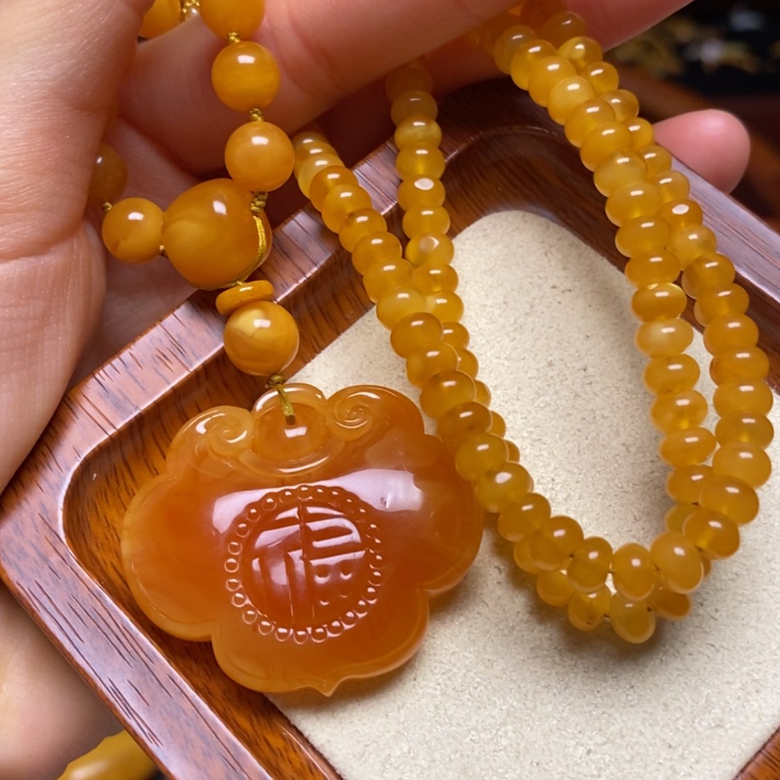 【闪购商品】蜜蜡颈饰未镶嵌项链