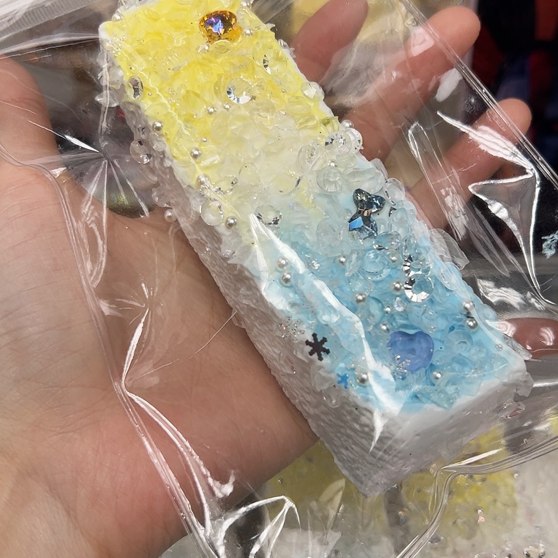 硅胶乳膏海盐柠檬碎冰冰长条200g