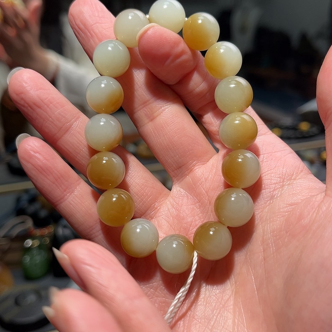 和田玉手链未镶嵌柴***0