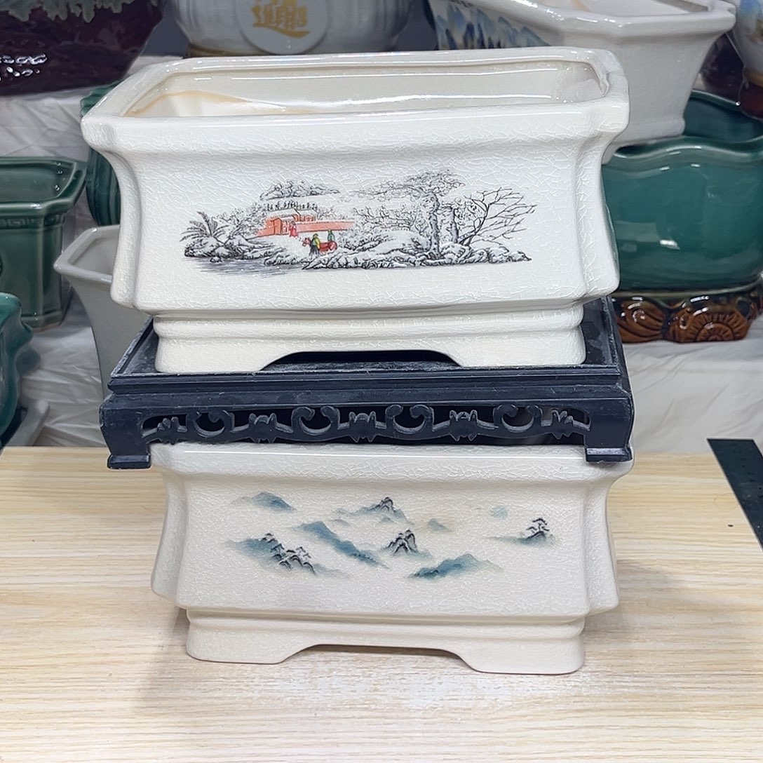 陶瓷绿植多肉微瑕花盆口径20*13*10.5