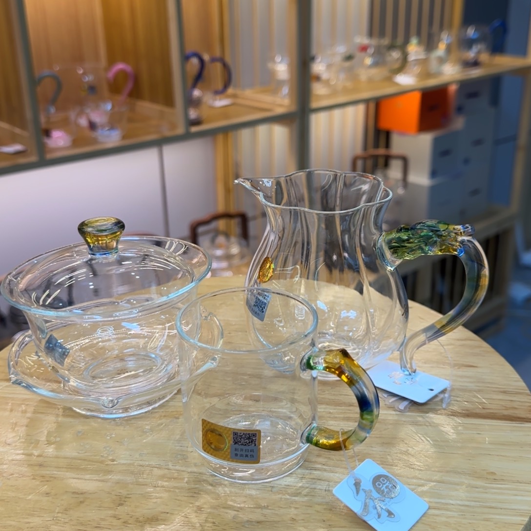 龙***了禾器锦隆迷翠➕沁莲盖碗迷翠➕隆杯两个